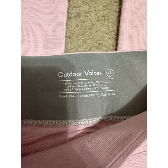 Outdoor Voices women's pink cropp warmup leggings size XS - Picture 4 of 5